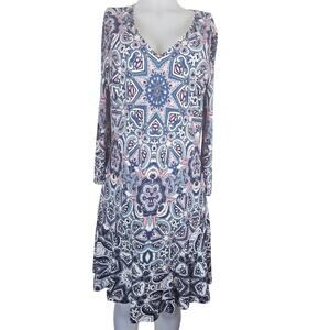 Eliza J Blue Pink Work Business Design Knee Length Women's Dress 12